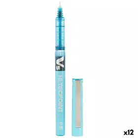 Boligrafo de tinta líquida Pilot V-5 Hi-Tecpoint Azul claro 0,3 mm (12 Unidades) de Pilot, Bolígrafos de tinta líquida - Ref:...