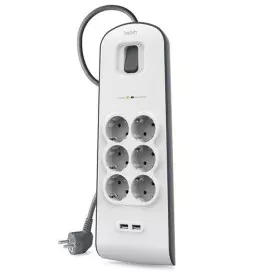 Steckerleiste mit 6 Steckdosen und Schalter Belkin BSV604vf2M 2 m USB x 2 von Belkin, Mehrfachsteckdosen - Ref: S8429724, Pre...