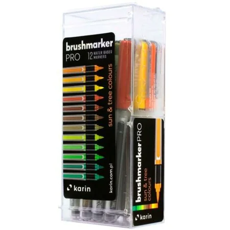 Set of Felt Tip Pens Karin Brushmarker Pro - Sun and Tree Colours 12 Pieces by Karin, Fineliners - Ref: S8429815, Price: 19,9...