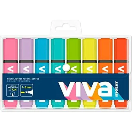 Set de Marcadores Fluorescentes Molin VIVA Multicolor 8 Piezas de Molin, Subrayadores - Ref: S8430022, Precio: 5,80 €, Descue...