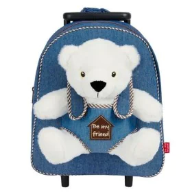 Mochila Escolar com Rodas Perletti Perry 38 x 28 x 11 cm Urso polar de Perletti, Mochilas infantis - Ref: S8430188, Preço: 23...