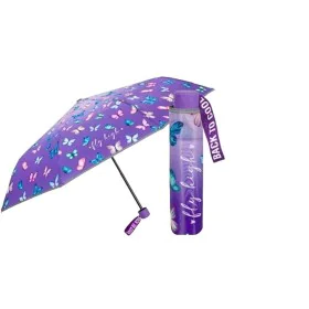 Guarda-chuva Dobrável Perletti Roxo Ø 91 cm Infantil Borboletas de Perletti, Flexíveis - Ref: S8430225, Preço: 9,28 €, Descon...