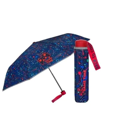 Foldable Umbrella Perletti Gamer Blue Ø 91 cm Children's by Perletti, Folding Umbrellas - Ref: S8430226, Price: 9,28 €, Disco...