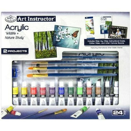 Set de peinture acrylique Royal & Langnickel Art Instructor 24 Pièces Multicouleur de Royal & Langnickel, Peintures - Réf : S...