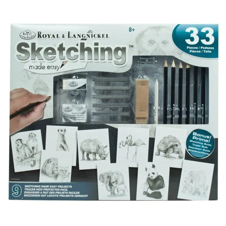 Drawing Set Royal & Langnickel SKETCHING MADE EASY 33 Pieces by Royal & Langnickel, Art Sets - Ref: S8430285, Price: 21,04 €,...