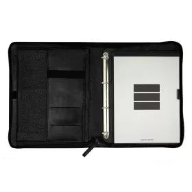 Zippered document holder Finocam Andrea 26,5 x 33,5 x 4 cm Black A4 by Finocam, Folders - Ref: S8430851, Price: 125,86 €, Dis...