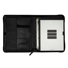 Zippered document holder Finocam Andrea 26,5 x 33,5 x 4 cm Black A4 by Finocam, Folders - Ref: S8430851, Price: 125,86 €, Dis...