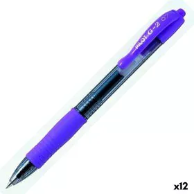 Stylo gel Pilot G-2 Violet 0,7 mm (12 Unités) de Pilot, Stylos à bille à encre gel - Réf : S8430871, Prix : 18,89 €, Remise : %