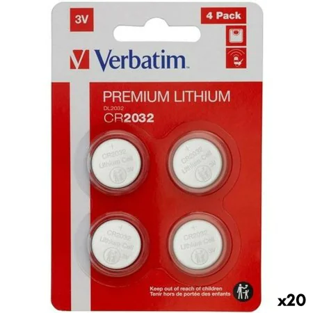 Batteries Verbatim CR2032 4 Pièces 20 Unités 3V de Verbatim, Piles jetables - Réf : S8430958, Prix : 24,13 €, Remise : %