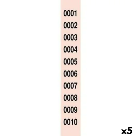 Bandes de numéros de tombola 1-10000 (5 Unités) de BigBuy Office, Carnets de reçus & de quittance de loyer - Réf : S8431003, ...