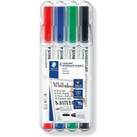 Feutres Staedtler LUMOCOLOR Tableau blanc 4 Pièces de Staedtler, Marqueurs pour tableaux blancs - Réf : S8431168, Prix : 8,02...