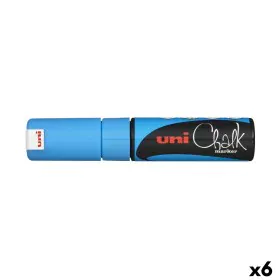 marqueur craie liquide Uni-Ball PWE-8K Bleu Bleu clair (6 Pièces) (6 Unités) de Uni-Ball, Marqueurs pour tableaux blancs - Ré...