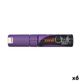 Liquid chalk marker Uni-Ball PWE-8K Violet (6 Pieces) (6 Units) by Uni-Ball, Dry Erase & Wet Erase Markers - Ref: S8431173, P...