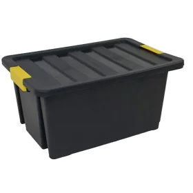 Storage Box with Lid Archivo 2000 Black 43 x 63 x 30 cm 55 L by Archivo 2000, File classifiers and storage - Ref: S8431298, P...