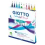 Ensemble de Marqueurs Giotto Turbo Soft Brush Multicouleur Coffret Pinceau 10 Pièces de Giotto, Stylos feutre - Réf : S843278...