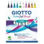 Ensemble de Marqueurs Giotto Turbo Soft Brush Multicouleur Coffret Pinceau 10 Pièces de Giotto, Stylos feutre - Réf : S843278...