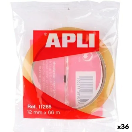 Cinta Adhesiva Apli Transparente 12 mm 66 m (36 Unidades) de Apli, Cintas adhesivas - Ref: S8433877, Precio: 30,77 €, Descuen...