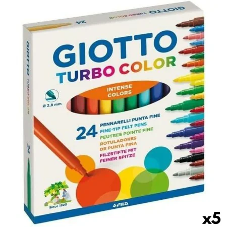 Set of Felt Tip Pens Giotto Turbo Color Multicolour (5 Units) by Giotto, Fineliners - Ref: S8433926, Price: 20,47 €, Discount: %