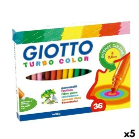 Set of Felt Tip Pens Giotto Turbo Color Multicolour (5 Units) by Giotto, Fineliners - Ref: S8433927, Price: 29,15 €, Discount: %