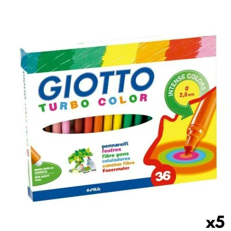 Set di Pennarelli Giotto Turbo Color Multicolore (5 Unità) di Giotto, Penne a punta porosa - Rif: S8433927, Prezzo: 29,15 €, ...