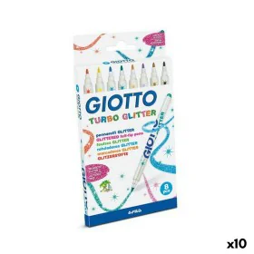 Set of Felt Tip Pens Giotto Turbo Glitter Multicolour (10 Units) by Giotto, Fineliners - Ref: S8433928, Price: 42,62 €, Disco...