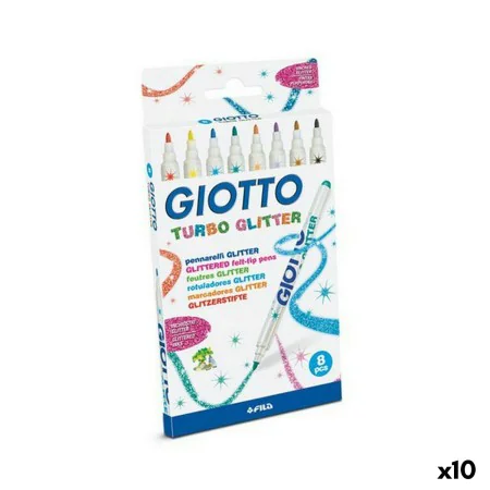 Ensemble de Marqueurs Giotto Turbo Glitter Multicouleur (10 Unités) de Giotto, Stylos feutre - Réf : S8433928, Prix : 46,03 €...