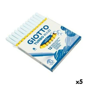 Set di Pennarelli Giotto Turbo Maxi Giallo (5 Unità) di Giotto, Penne a punta porosa - Rif: S8433929, Prezzo: 21,70 €, Sconto: %