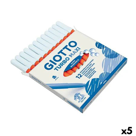 Set of Felt Tip Pens Giotto Turbo Maxi Orange (5 Units) by Giotto, Fineliners - Ref: S8433930, Price: 22,65 €, Discount: %