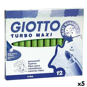 Set of Felt Tip Pens Giotto Turbo Maxi Light Green (5 Units) by Giotto, Fineliners - Ref: S8433933, Price: 21,70 €, Discount: %