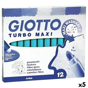 Ensemble de Marqueurs Giotto Turbo Maxi Bleu ciel (5 Unités) de Giotto, Stylos feutre - Réf : S8433935, Prix : 21,70 €, Remis...