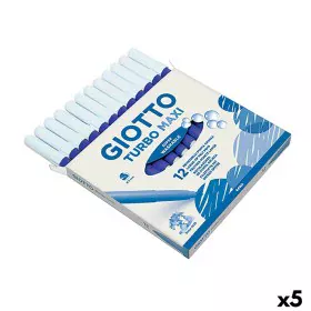 Set di Pennarelli Giotto Turbo Maxi Azzurro (5 Unità) di Giotto, Penne a punta porosa - Rif: S8433936, Prezzo: 21,70 €, Scont...