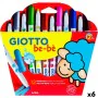 Ensemble de Marqueurs Giotto BE-BÉ Multicouleur (6 Unités) de Giotto, Stylos feutre - Réf : S8433939, Prix : 45,24 €, Remise : %