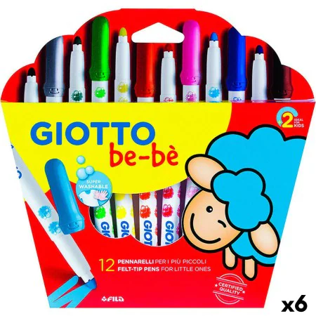 Set di Pennarelli Giotto BE-BÉ Multicolore (6 Unità) di Giotto, Penne a punta porosa - Rif: S8433939, Prezzo: 41,89 €, Sconto: %