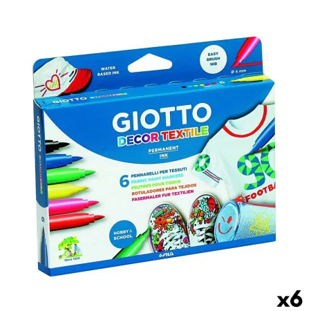 Ensemble de Marqueurs Giotto Decor Textile Multicouleur (6 Unités) de Giotto, Stylos feutre - Réf : S8433942, Prix : 25,23 €,...