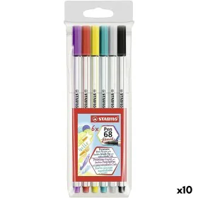 Marker-Set Stabilo Pen 68 Brush Bunt (10 Stück) von Stabilo, Fineliner - Ref: S8433965, Preis: 58,23 €, Rabatt: %