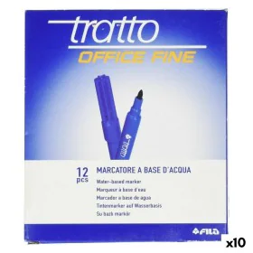 Set di Pennarelli Tratto Office Fine Azzurro (10 Unità) di Tratto, Penne a punta porosa - Rif: S8433966, Prezzo: 21,28 €, Sco...