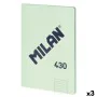 Carnet Milan 430 Vert A4 48 Volets 21 x 29,7 cm (3 Unités) de Milan, Cahiers à spirales - Réf : S8434005, Prix : 7,94 €, Remi...