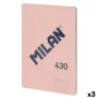 Carnet Milan 430 Rose A4 48 Volets 21 x 29,7 cm (3 Unités) de Milan, Cahiers à spirales - Réf : S8434006, Prix : 7,94 €, Remi...