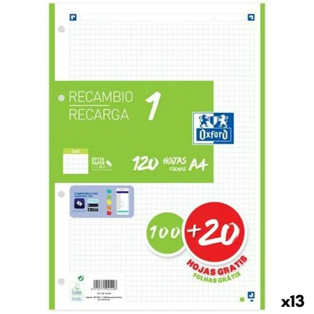 Hojas de cuadrícula Oxford Classic Verde A4 120 Hojas Recambio (13 Unidades) de Oxford, Papel - Ref: S8434020, Precio: 58,82 ...