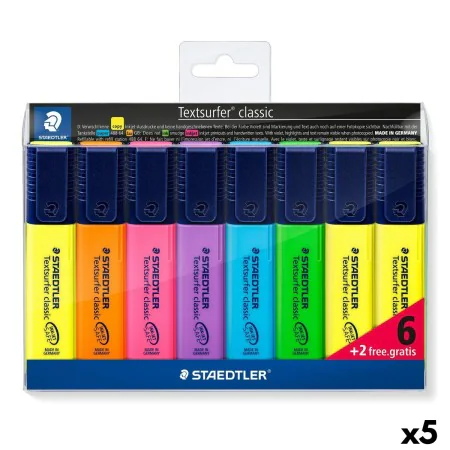 Ensemble de Marqueurs Fluorescents Staedtler Textsurfer Classic Multicouleur (5 Unités) de Staedtler, Surligneurs - Réf : S84...