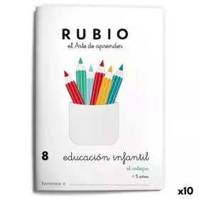 Quaderno di educazione della prima infanzia Rubio Nº8 A5 Spagnolo (10 Unità) di Cuadernos Rubio, Libri di esercizi e attività...