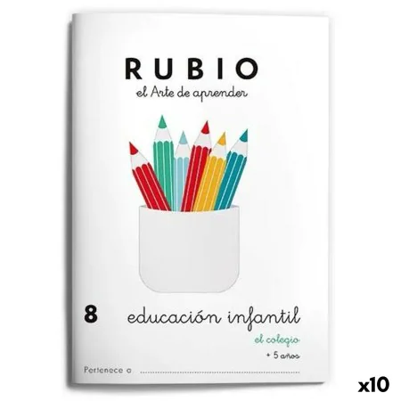 Caderno de Educação Infantil Rubio Nº8 A5 Espanhol (10 Unidades) de Cuadernos Rubio, Livros de exercícios - Ref: S8434236, Pr...