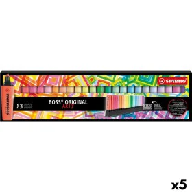 Ensemble de Marqueurs Fluorescents Stabilo Boss Arty Multicouleur (5 Unités) de Stabilo, Surligneurs - Réf : S8434310, Prix :...