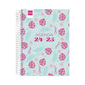 Agenda Finocam COOL Multicolore Quarto 15,5 x 21,2 cm 2024-2025 Floreale di Finocam, Diari per appuntamenti e agende - Rif: S...