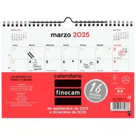 Calendário de parede Finocam Papel 2024-2025 21 x 15 cm 16 Meses de Finocam, Calendários de parede - Ref: S8435132, Preço: 5,...