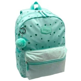 Cartable Blin-Blin Menthe 42 x 31 x 14 cm Coeurs de Blin-Blin, Sacs à dos enfant - Réf : S8435155, Prix : 22,82 €, Remise : %