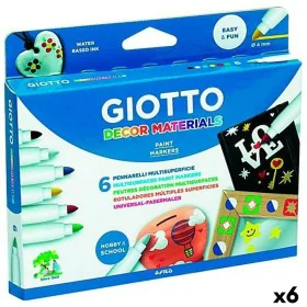 Set di Pennarelli Giotto Multicolore 6 Pezzi (6 Unità) di Giotto, Penne a punta porosa - Rif: S8435281, Prezzo: 29,56 €, Scon...