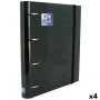 Carpeta de anillas Oxford EuropeanBinder Negro A4+ (4 Unidades) de Oxford, Archivadores - Ref: S8435440, Precio: 43,69 €, Des...