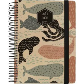 Agenda Grafoplas Nature Design A5 14,8 x 21 cm Balena 2025 di Grafoplas, Diari per appuntamenti e agende - Rif: S8436724, Pre...