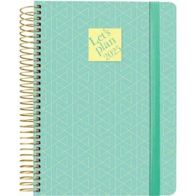 Diary Grafoplas GEOMETRIC Turquoise A5 14,8 x 21 cm 2025 by Grafoplas, Appointment Books & Planners - Ref: S8436726, Price: 1...